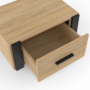 Voir la diapositive 6 : ID MARKET Lot de 2 tables de chevet murales ONYX 1 tiroir étagère suspendue bois et noir