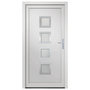 Voir la diapositive 3 : VIDAXL Porte d'entree Blanc 108x200 cm PVC