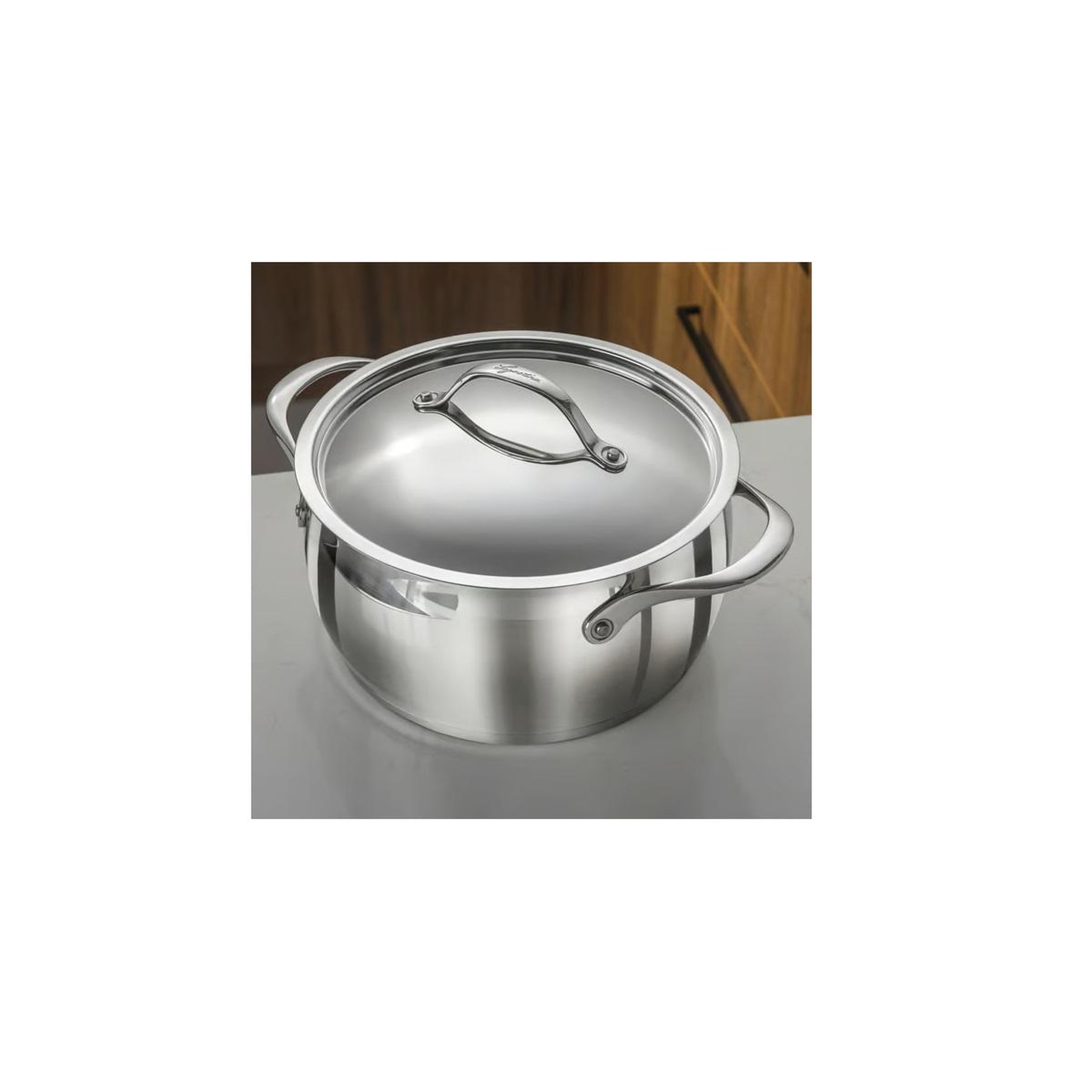 Voir la diapositive 4 : Lagostina Faitout inox 26cm + couvercle - 011108031626