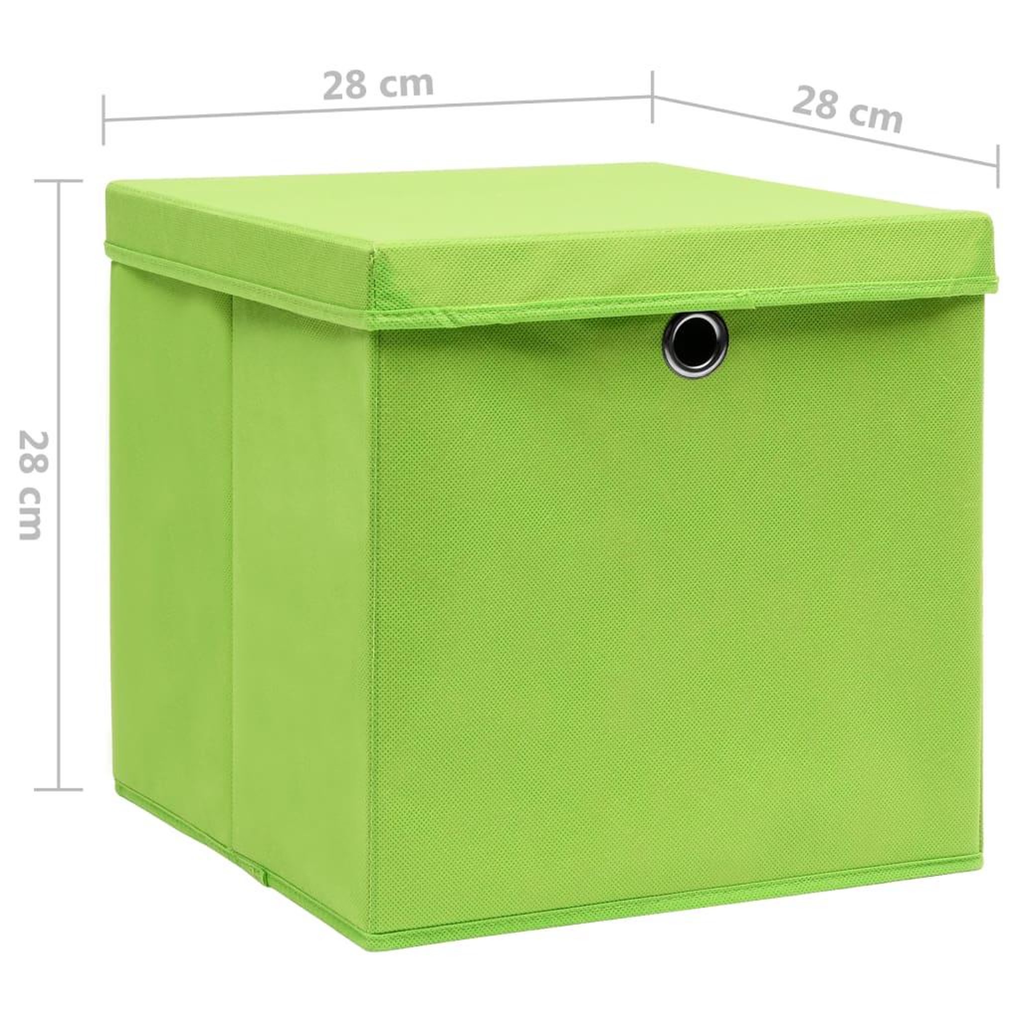 Voir la diapositive 6 : VIDAXL Boîtes de rangement avec couvercles 10 pcs 28x28x28 cm Vert