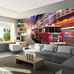 Paris Prix Papier Peint  Fire Truck. Coloris disponibles : Multicolore
