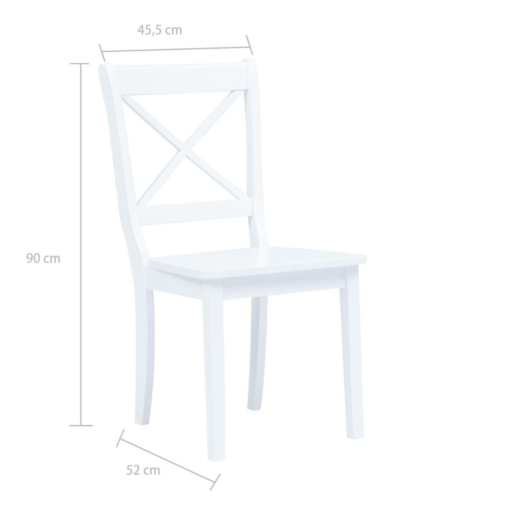 Voir la diapositive 6 : VIDAXL Ensemble de salle a manger 5 pcs Bois d'hevea Blanc