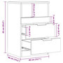 Voir la diapositive 6 : VIDAXL Table de chevet vieux bois 40x36x65 cm bois d'ingenierie