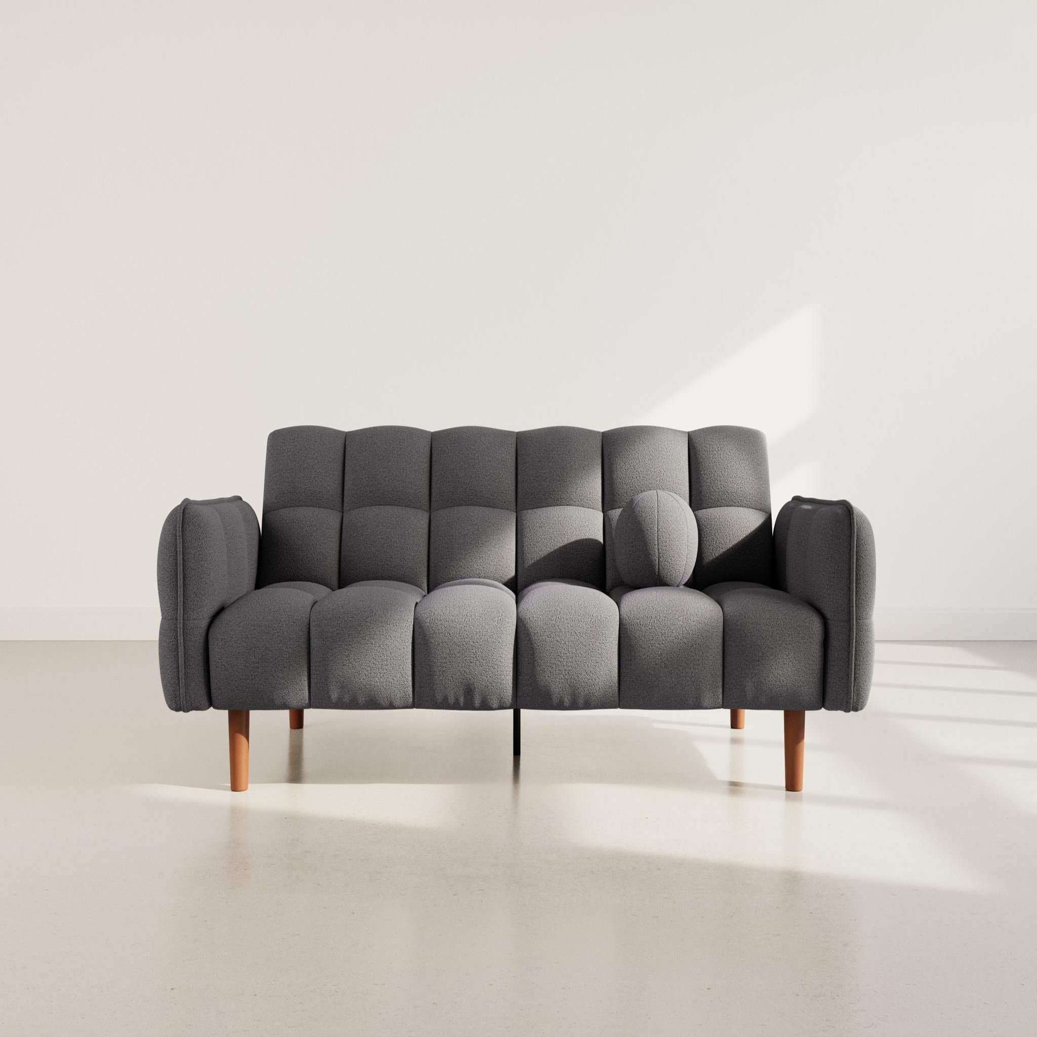 Voir la diapositive 2 : BEST MOBILIER Adam - canapé convertible clic-clac 2 places en tissu texturé