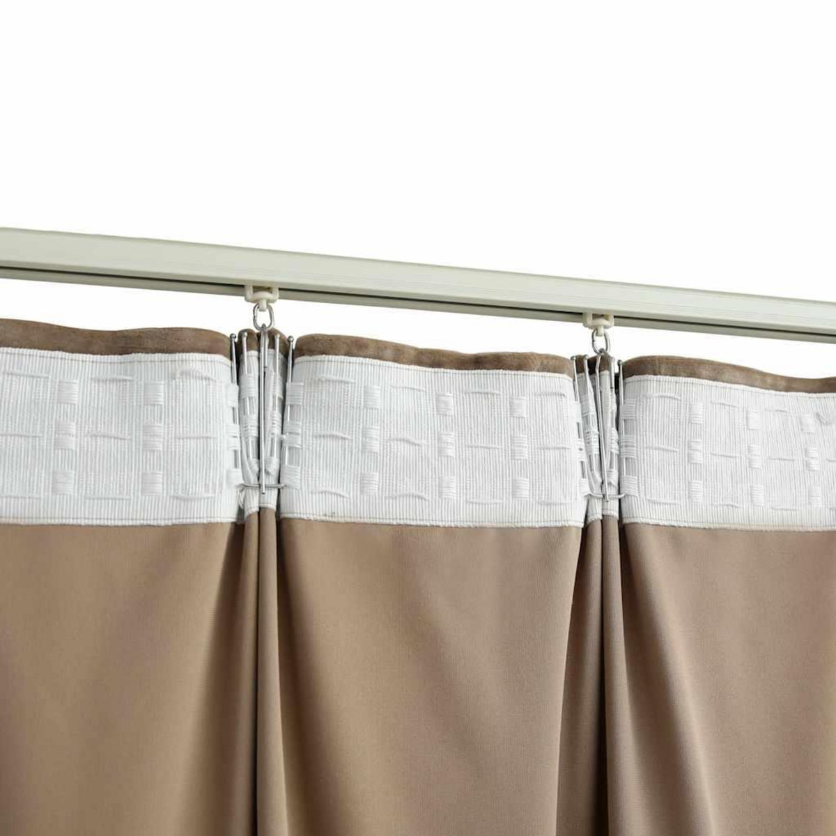 VIDAXL Rideaux occultants avec crochets 2 pcs Velours Beige 140x175 cm
