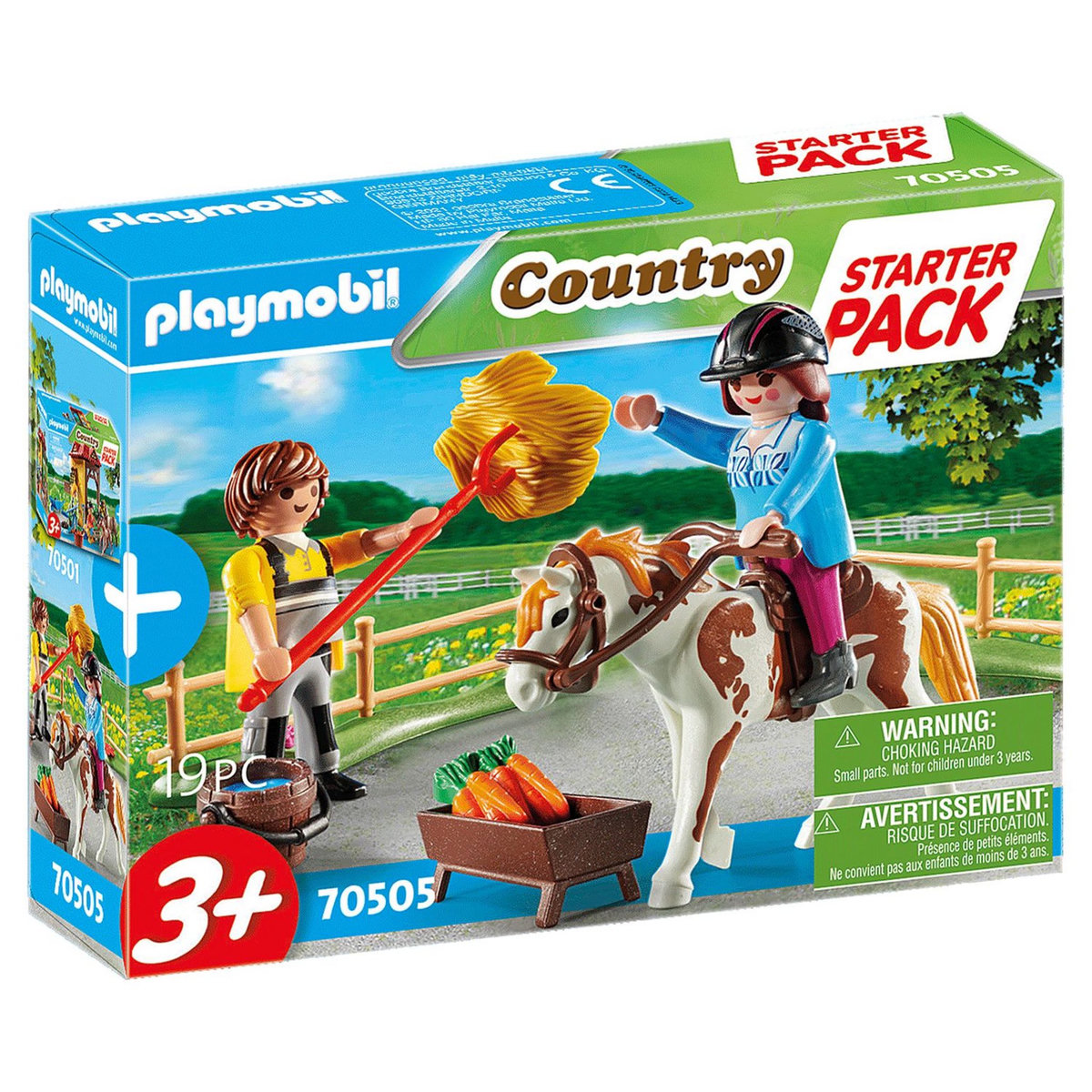 PLAYMOBIL 70505 - Country - Starter Pack Cavalière et palefrenier