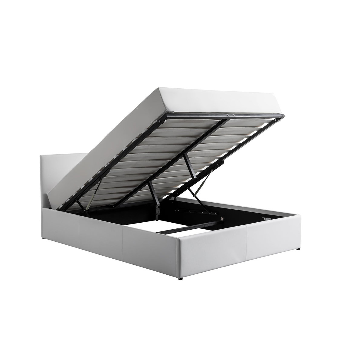 Lit coffre 160x200 cm sommier inclus avec tete de lit WILLOW