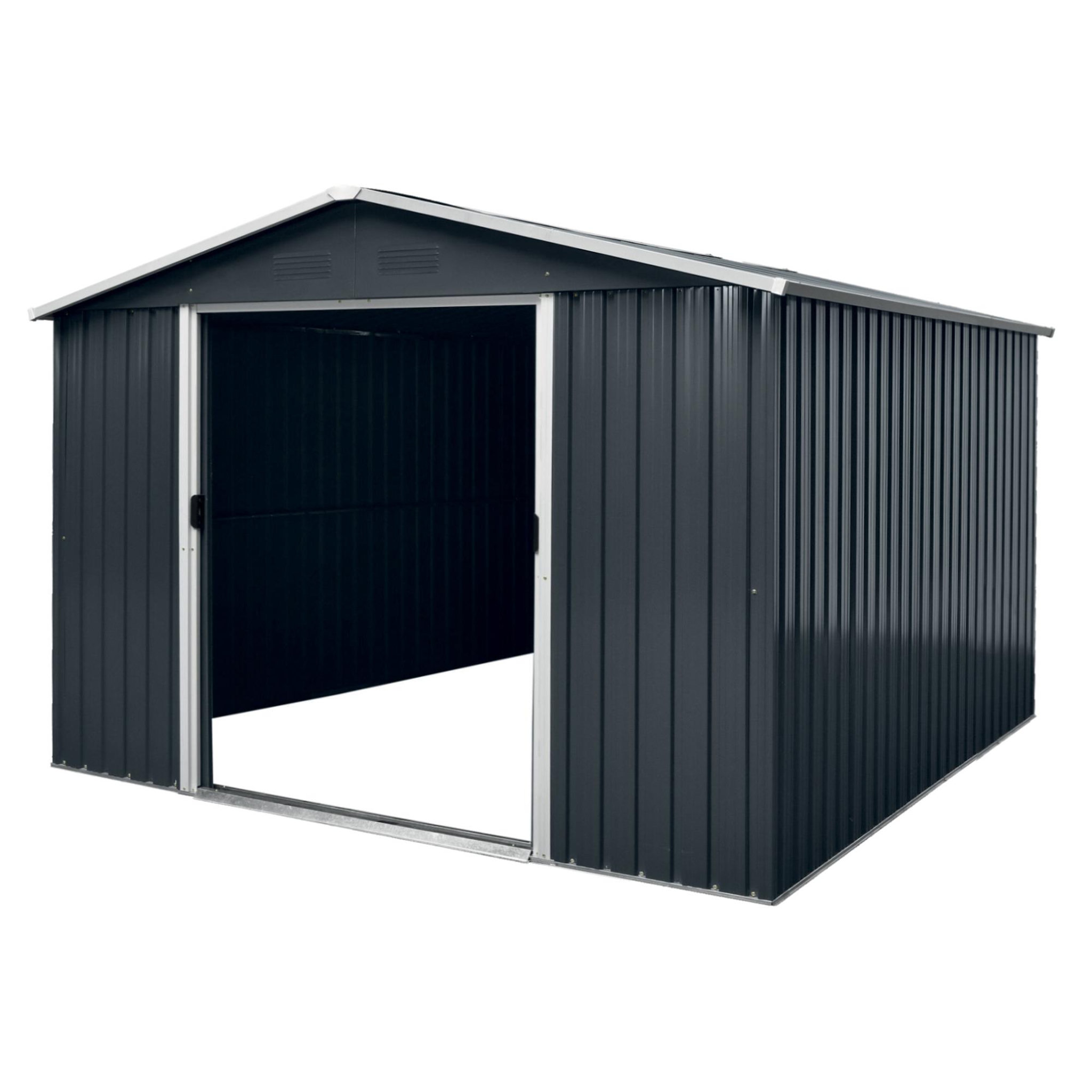 Voir la diapositive 2 :  Abri jardin métal 7,8m2  2,81 x 2,79 x H1,99m
