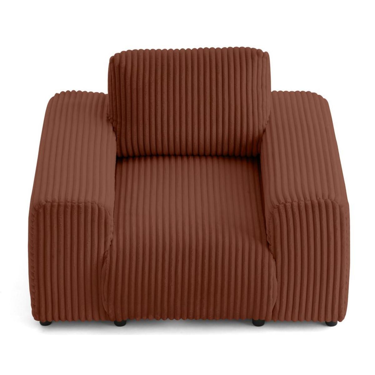 LISA DESIGN Garance - fauteuil en velours côtelé grosses côtes