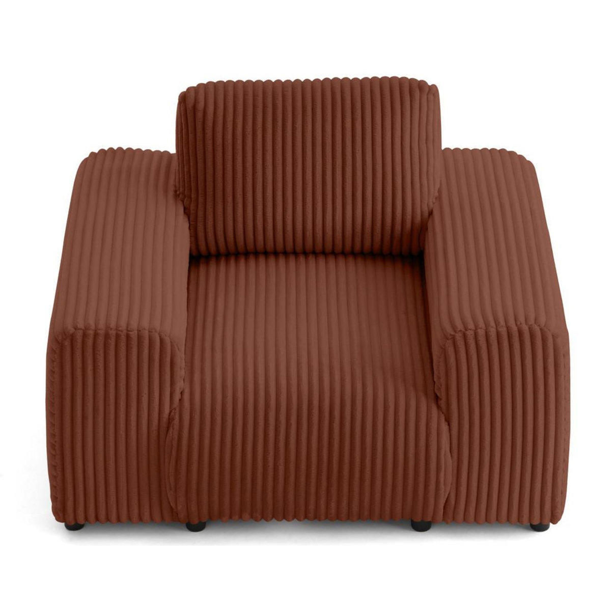 LISA DESIGN Garance - fauteuil en velours côtelé grosses côtes