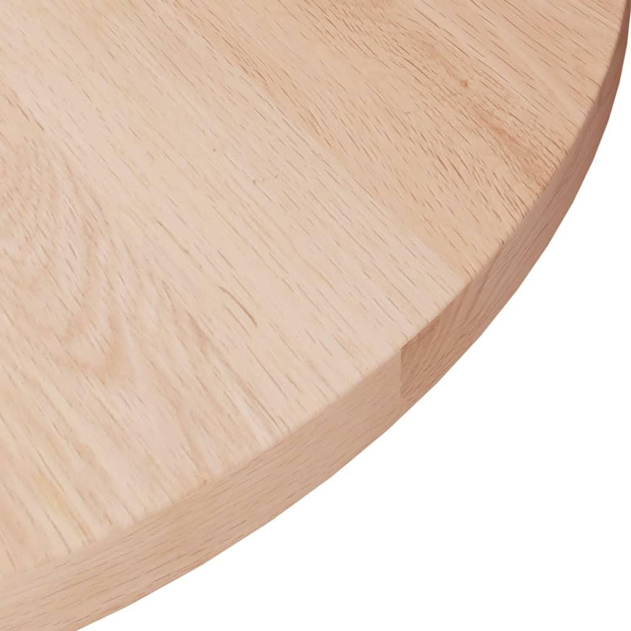 Voir la diapositive 3 : VIDAXL Dessus de table rond Ø50x1,5 cm Bois de chene massif non traite