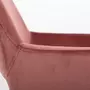  Chaise de bureau en velours rose, réglable en hauteur, base de poulie, 56*56*69.5-79cm
