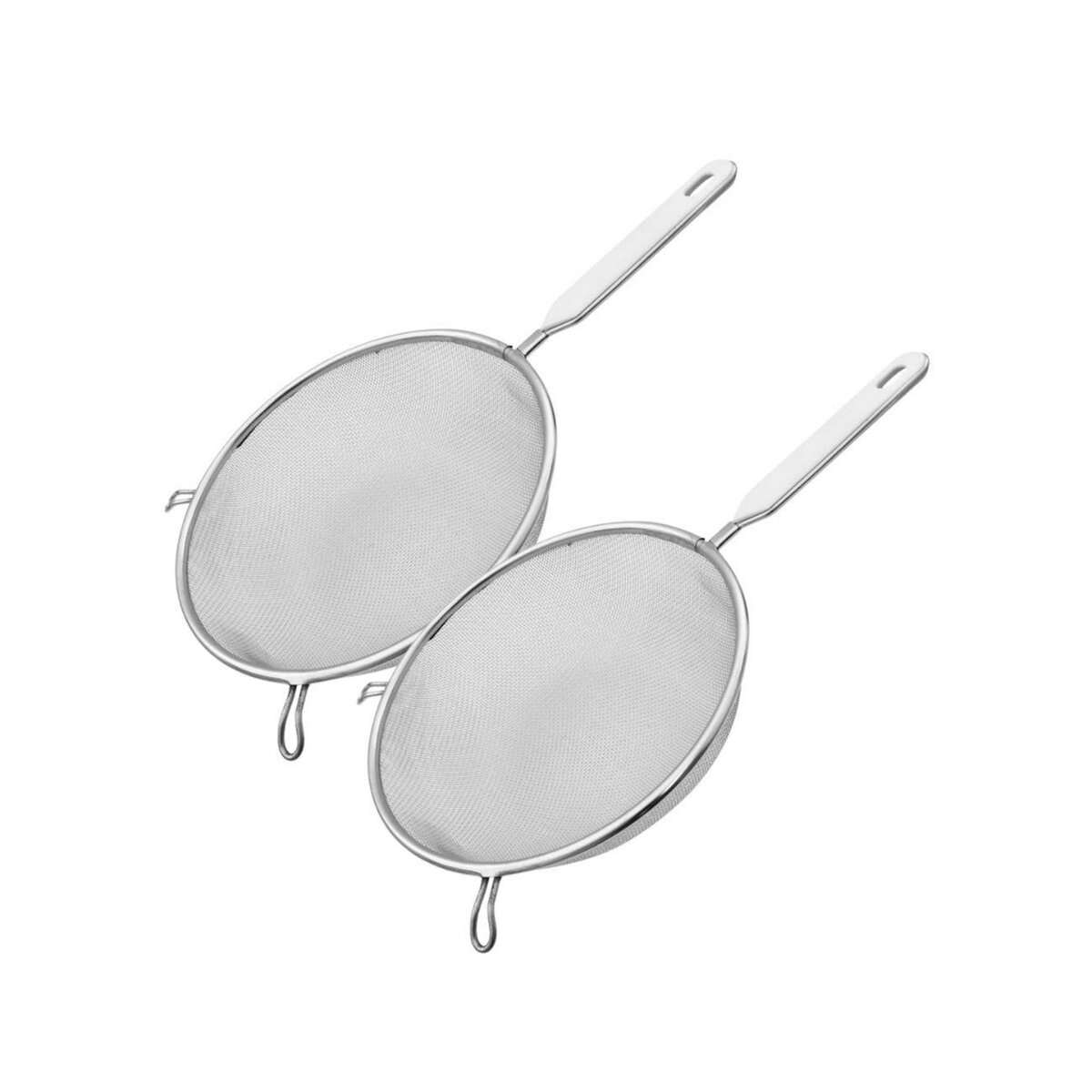 Fackelmann Ensemble de 2 Passoires tamis avec manche en inox diamètre 20 cm Fackelmann Basic