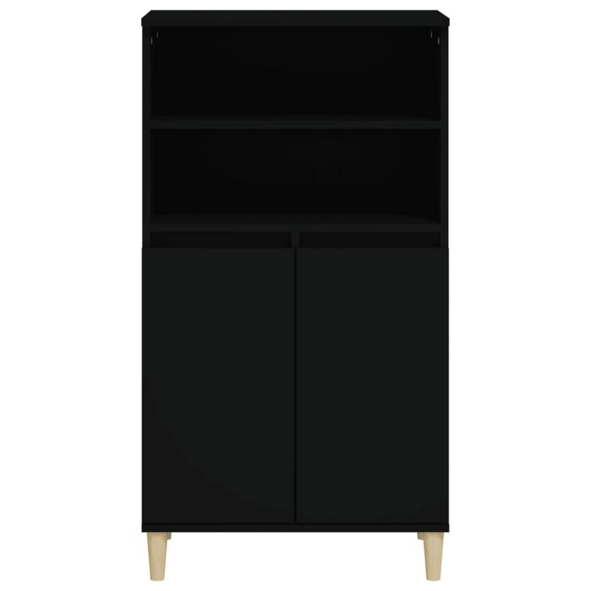 VIDAXL Buffet haut Noir 60x36x110 cm Bois d'ingenierie