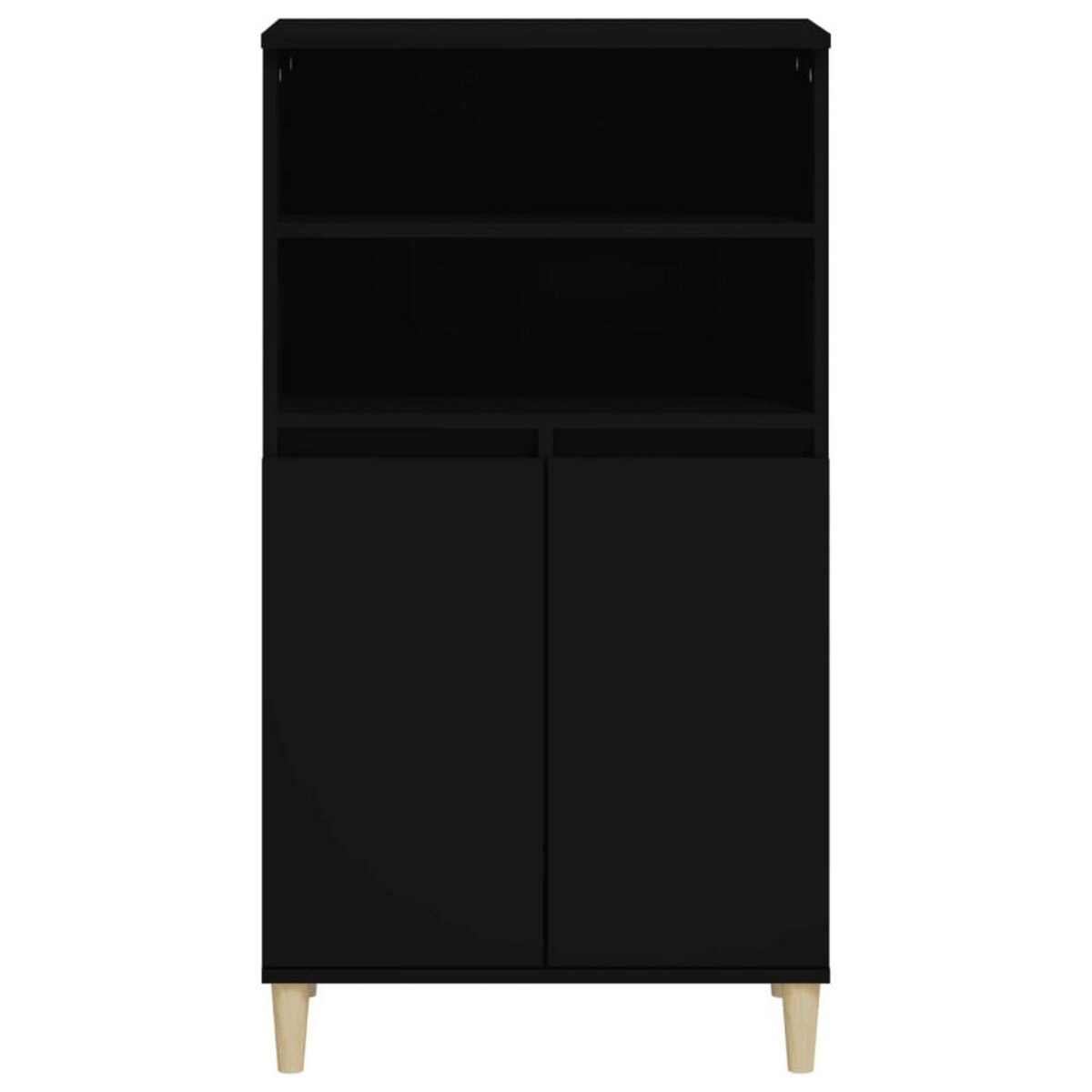 VIDAXL Buffet haut Noir 60x36x110 cm Bois d'ingenierie