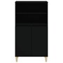 Voir la diapositive 3 : VIDAXL Buffet haut Noir 60x36x110 cm Bois d'ingenierie