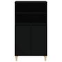 Voir la diapositive 3 : VIDAXL Buffet haut Noir 60x36x110 cm Bois d'ingenierie
