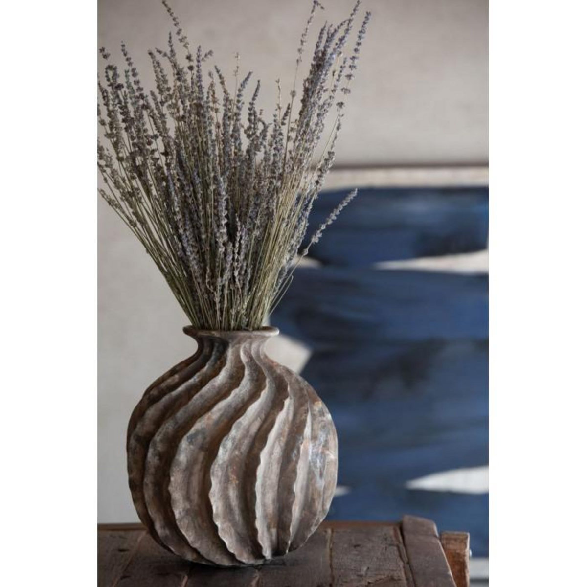 Paris Prix Vase Ballon en Résine  Antique  34cm Multicolore