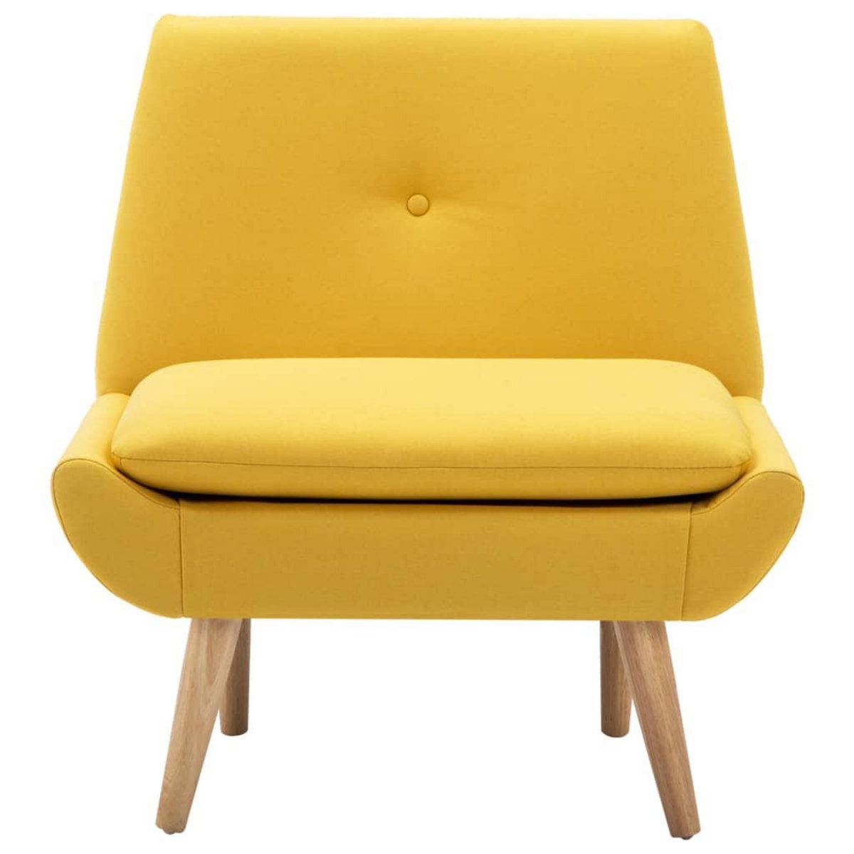 VIDAXL Fauteuil sans accoudoirs jaune tissu