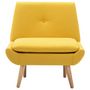 Voir la diapositive 3 : VIDAXL Fauteuil sans accoudoirs jaune tissu