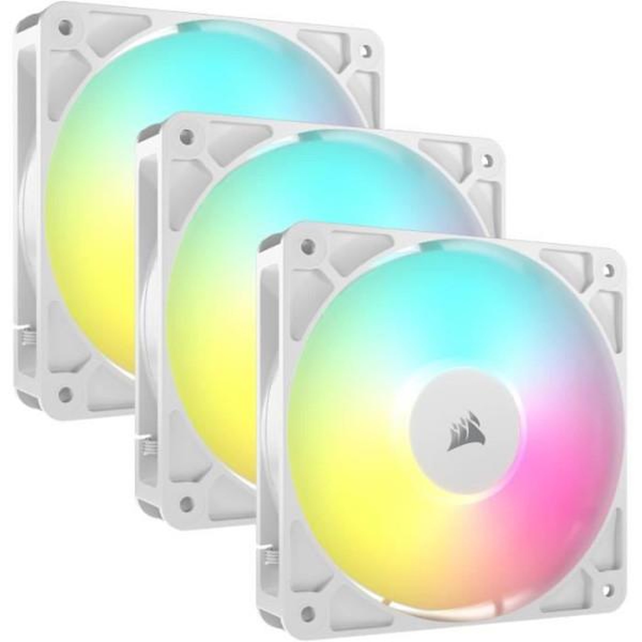 Corsair Pack de 3 ventilateurs ARGB 120mm - CORSAIR - RS120 - Blanc