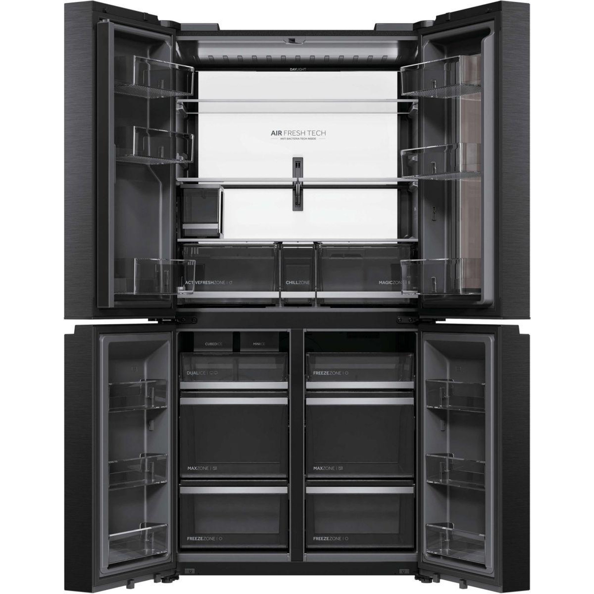 Voir la diapositive 2 : HAIER Réfrigérateur multi portes hcw99f18dhmb