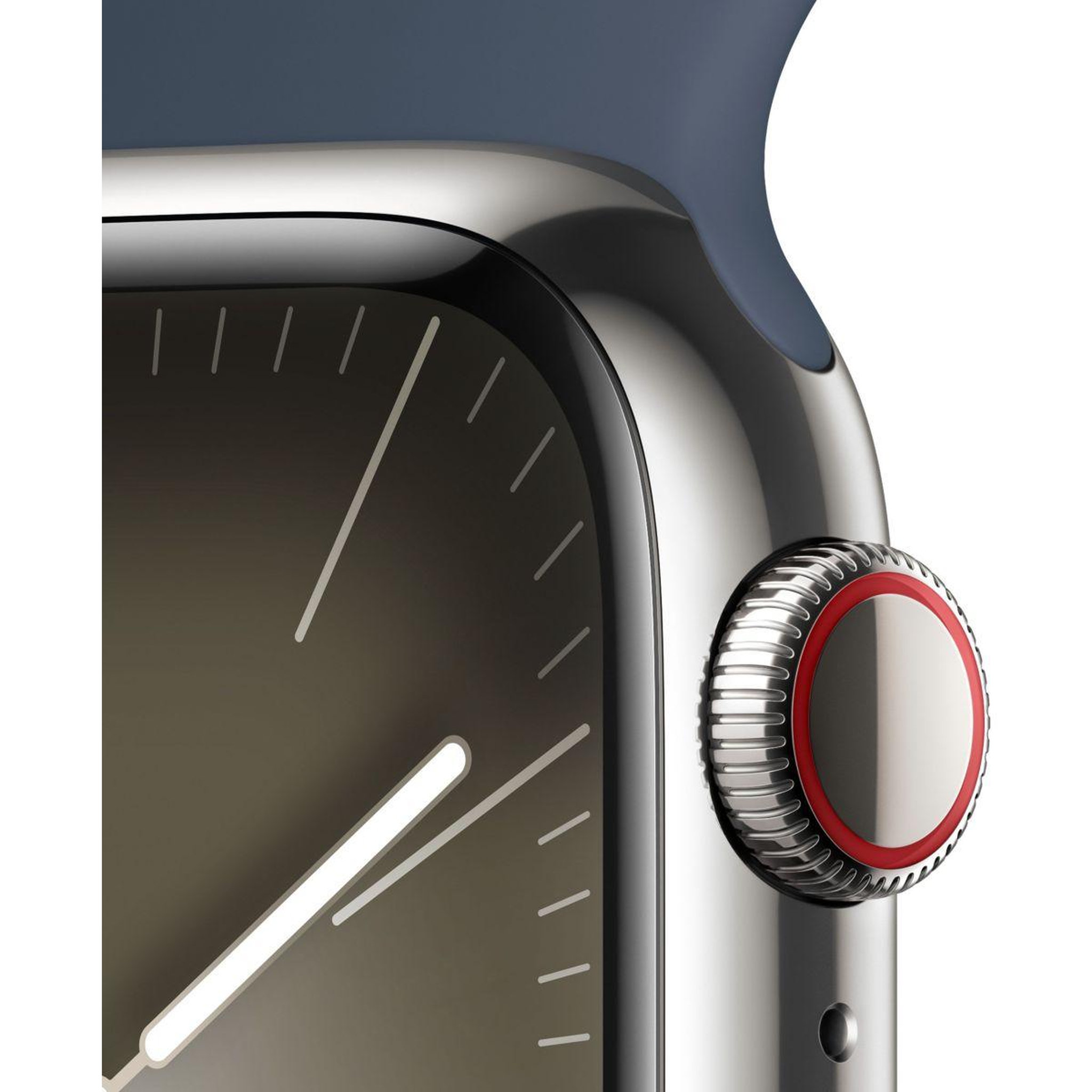 Voir la diapositive 3 : APPLE Montre connectée Serie 9 Cellular 41mm Acier/Argeny Bleu Orage S/M