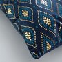 Voir la diapositive 3 : Paris Prix Housse de Coussin en Velours  Sofia  40x40cm Bleu
