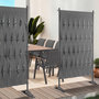 Voir la diapositive 4 : ID MARKET Paravent extérieur claustra décoratif 80 x 150 cm sangles et métal gris anthracite