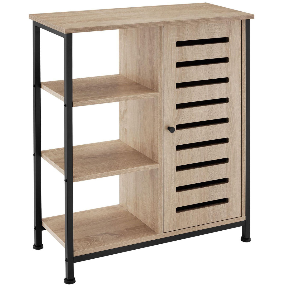 tectake Buffet style industriel Bois clair industriel, Chêne Sonoma