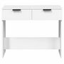 Voir la diapositive 6 : VIDAXL Table console Blanc 90x36x75 cm Bois d ingénierie