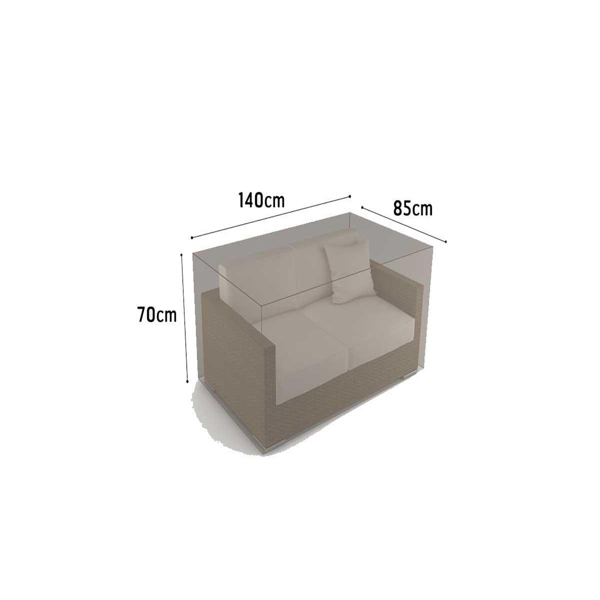 Voir la diapositive 3 : Nortene Housse de protection pour canapé 2 places covertop - taupe - 140 x 85 x 70 cm