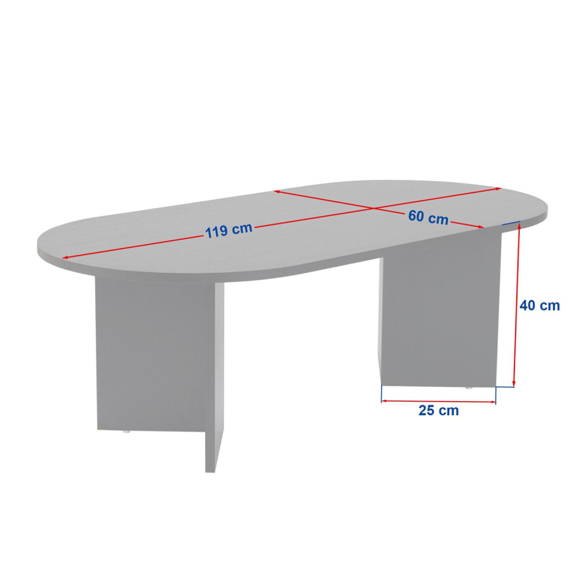 Voir la diapositive 3 : CONCEPT USINE Table basse ovale blanche 119x60cm azos