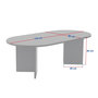 Voir la diapositive 3 : CONCEPT USINE Table basse ovale blanche 119x60cm AZOS
