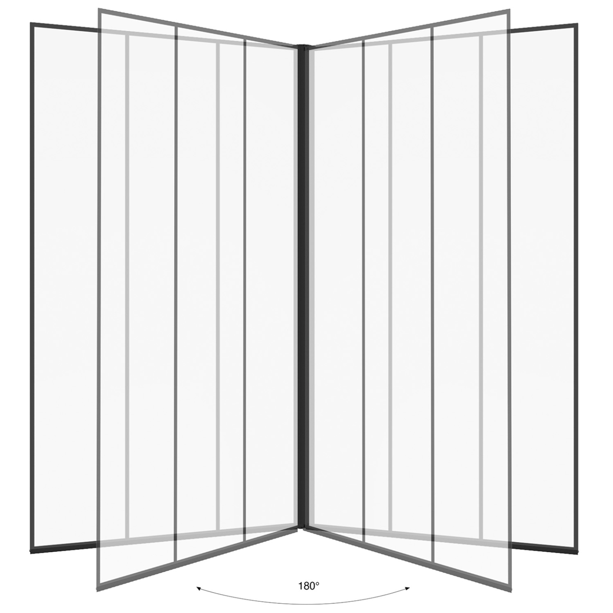 ID MARKET Pare baignoire 1 volet 80x140 cm sérigraphié effet verrière avec profilé en aluminium noir