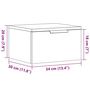 Voir la diapositive 6 : VIDAXL Table de chevet murale chene artisanal 34x30x20 cm