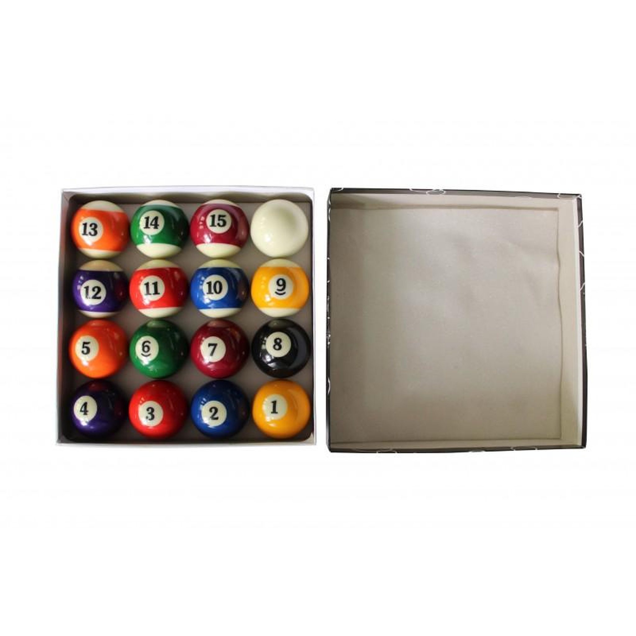 Voir la diapositive 3 : JT2D Set de 16 Boules de Billard Américain en résine (57mm) 15 boules multicolores numérotées