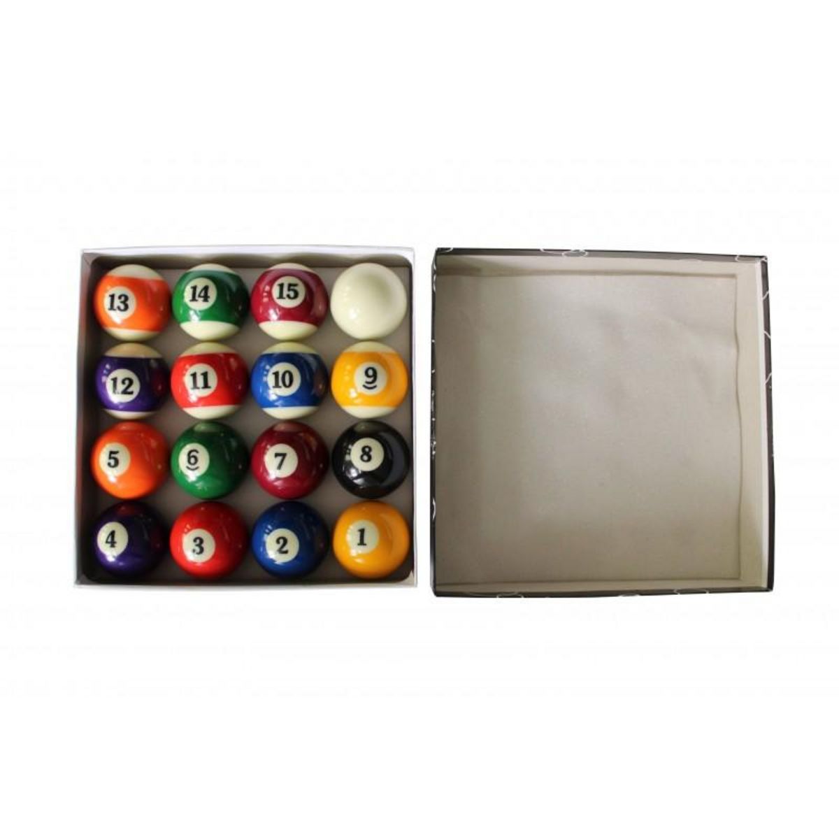 JT2D Set de 16 Boules de Billard Américain en résine (57mm) 15 boules multicolores numérotées