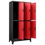 Voir la diapositive 5 : VIDAXL Armoire a casiers Anthracite et rouge 90x45x180 cm Acier