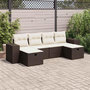 Voir la diapositive 1 : VIDAXL Salon de jardin avec coussins 6 pcs marron resine tressee
