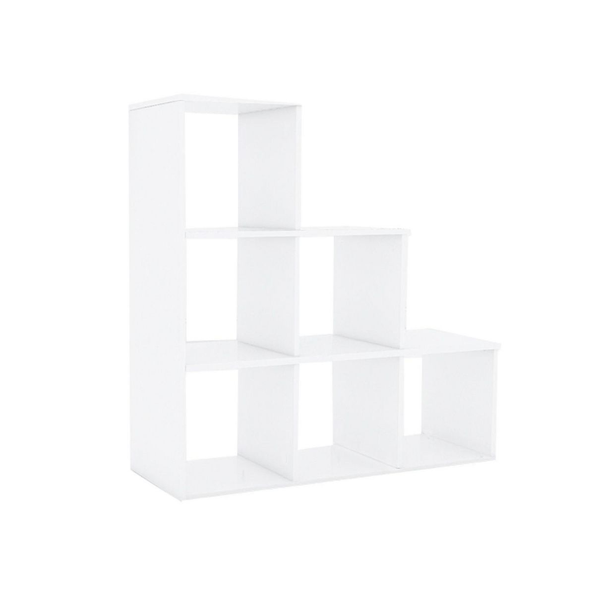 TOILINUX Etagère 6 cases - 105x29x107cm - Blanc