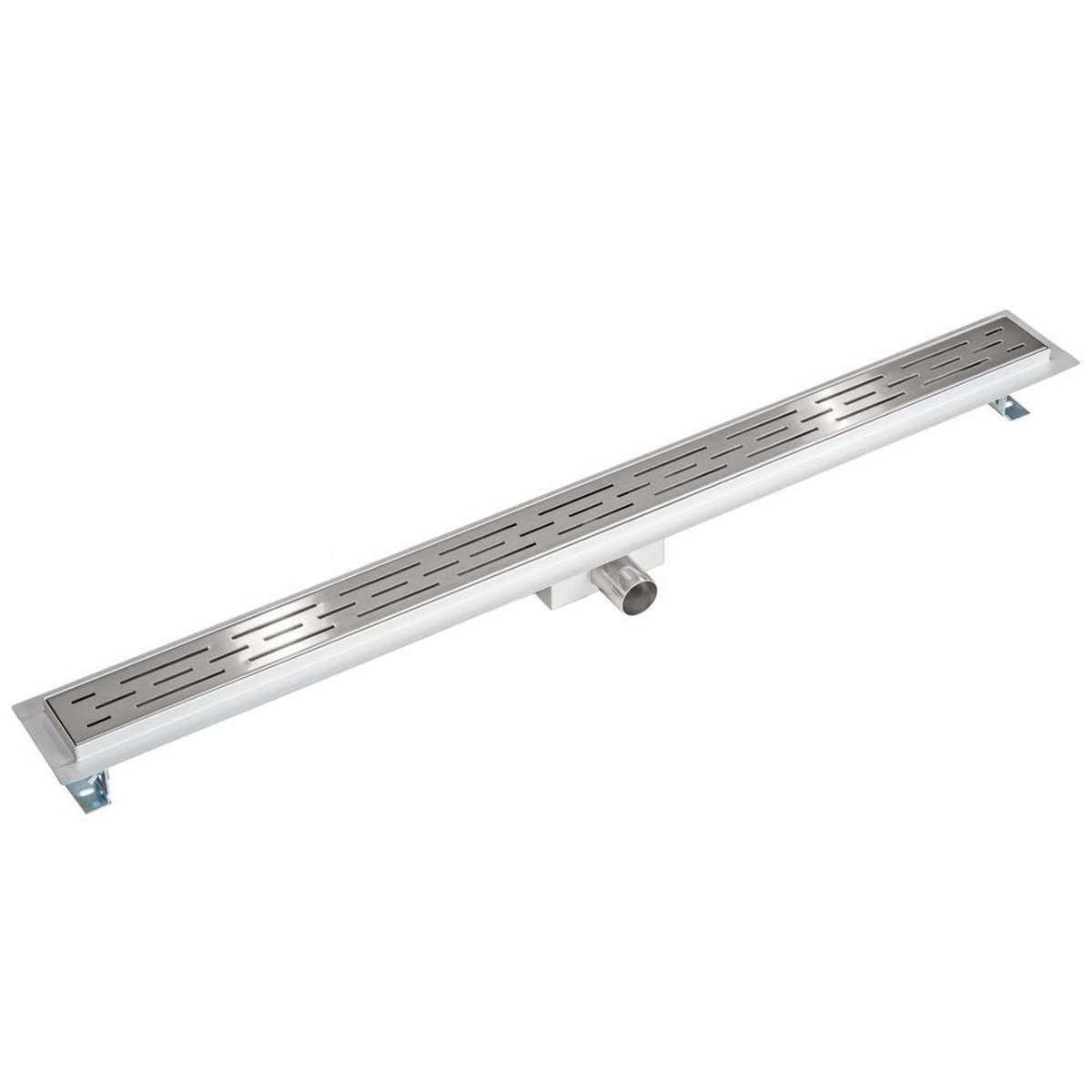 tectake Caniveau de douche en acier inoxydable gris