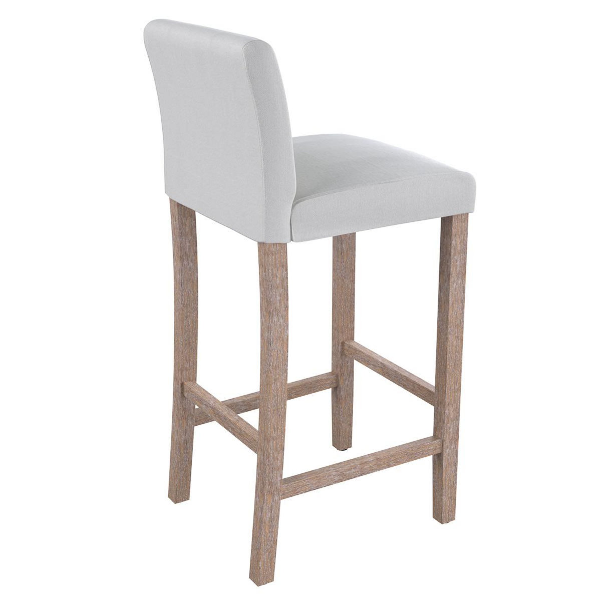Rendez vous déco Lot de 2 chaises de bar en tissu gris foncé et pieds en bois 75 cm - Havane
