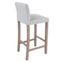 Voir la diapositive 3 : Rendez vous déco Lot de 2 chaises de bar en tissu gris foncé et pieds en bois 75 cm - Havane