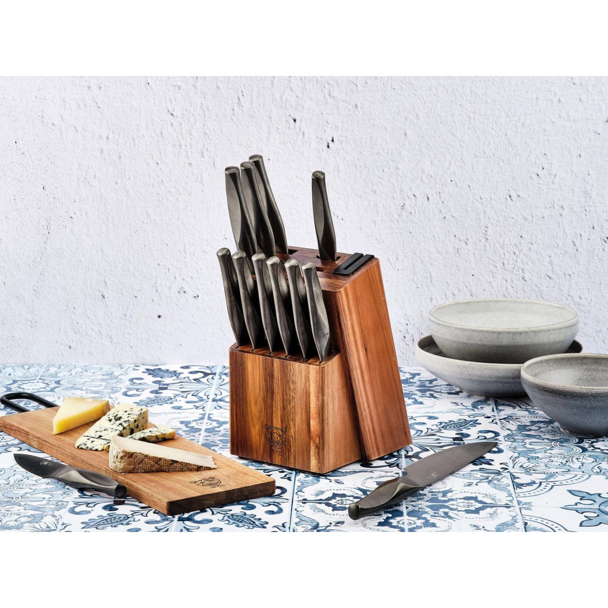 BJORN Bloc couteaux de cuisine et couteaux à steak LARUS LOVIISA - 14 pièces