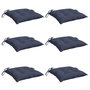 Voir la diapositive 3 : VIDAXL Coussins de chaise lot de 6 bleu marine 40x40x7 cm tissu oxford