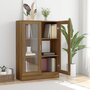 Voir la diapositive 3 : VIDAXL Armoire a vitrine Chene brun 82,5x30,5x115cm Bois d'ingenierie