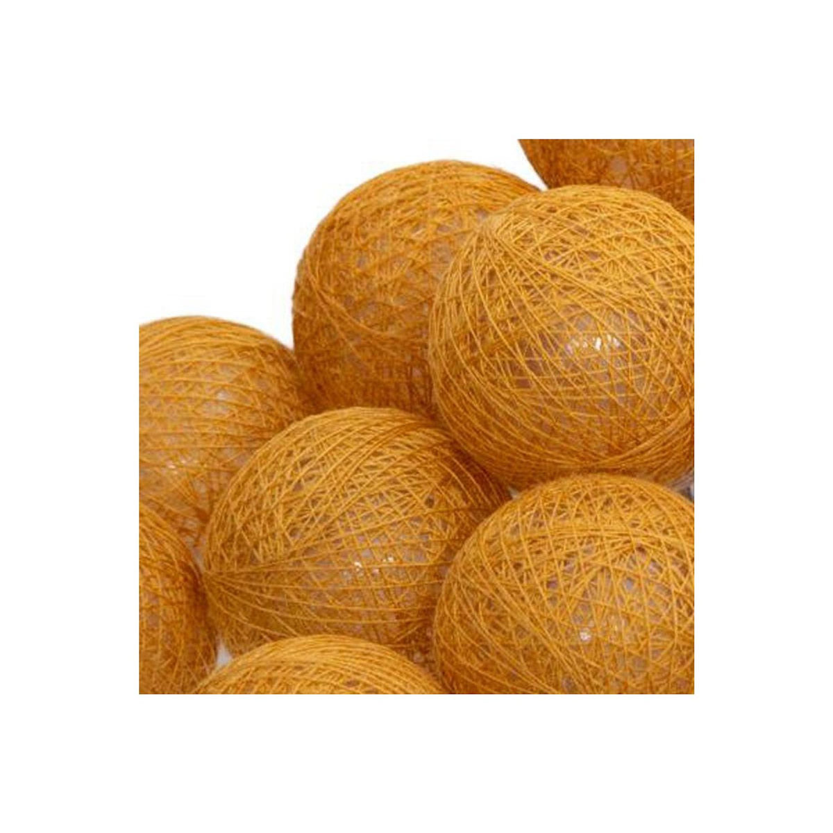 ATMOSPHERA Guirlande Led  10 Boules  165cm Jaune Moutarde