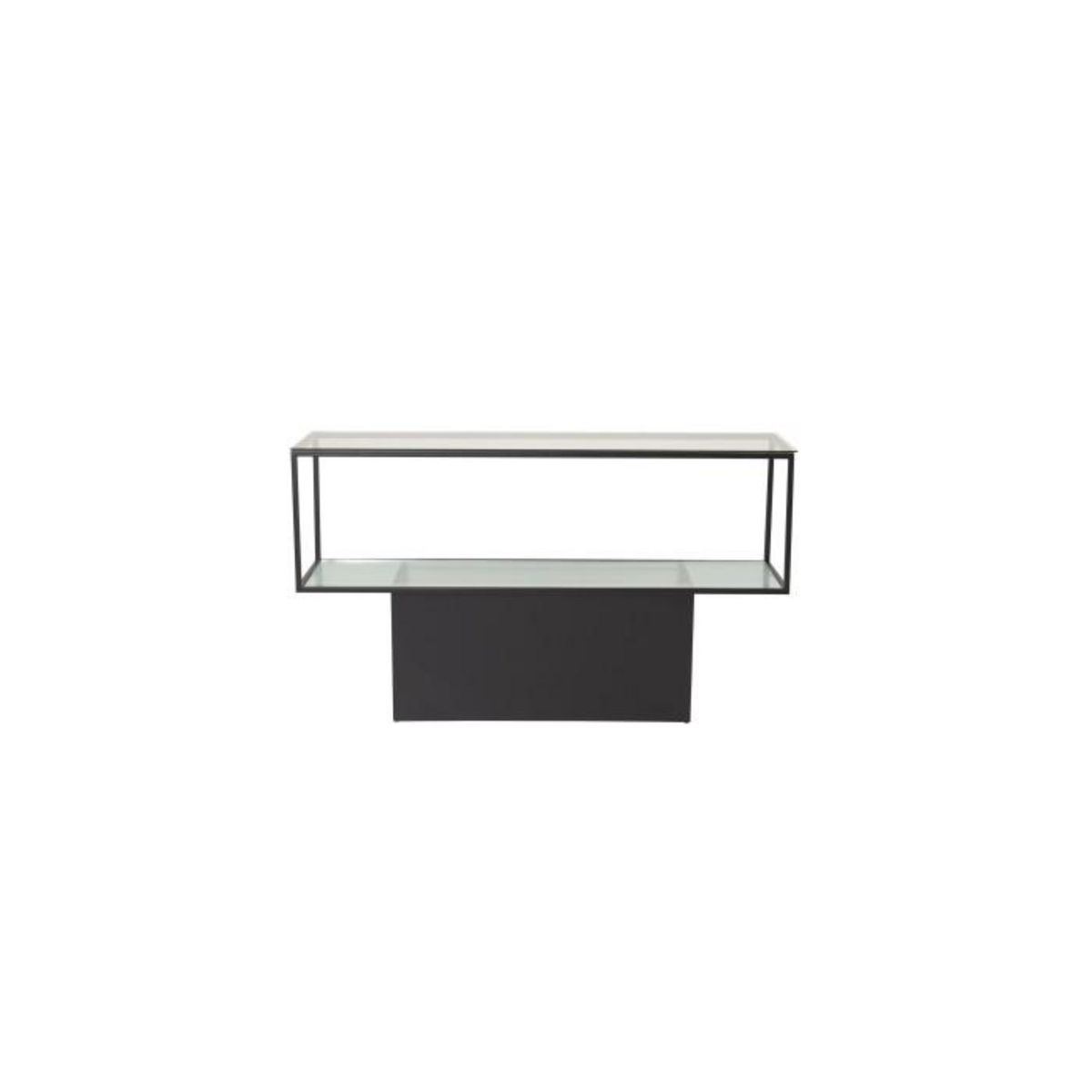 Paris Prix Console Design en Verre  Maglehem  130cm Noir