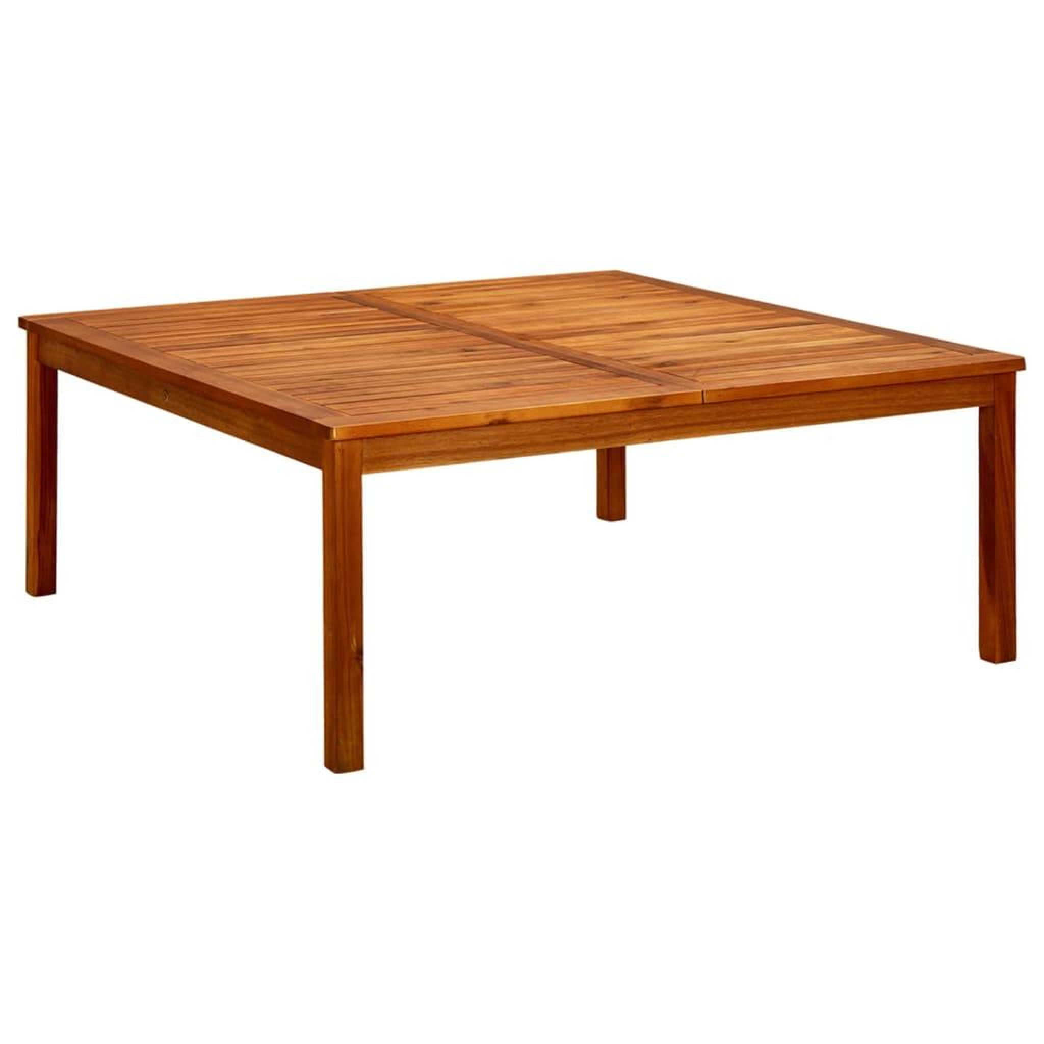 Voir la diapositive 1 : VIDAXL Table basse de jardin 110x110x45 cm Bois solide d'acacia